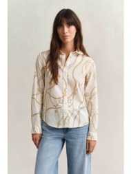 gant γυναικείο πουκάμισο με print regular fit - 4300625 εκρού