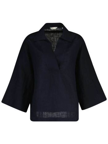 gant γυναικεία λινή μπλούζα με v και μανίκι 3/4 relaxed fit σε προσφορά
