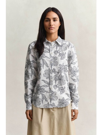 gant γυναικείο πουκάμισο με λινάρι και floral print regular σε προσφορά