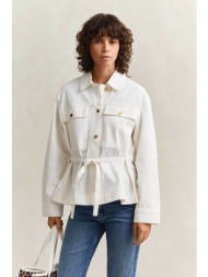gant γυναικείο denim jacket relaxed fit - 4700417 λευκό