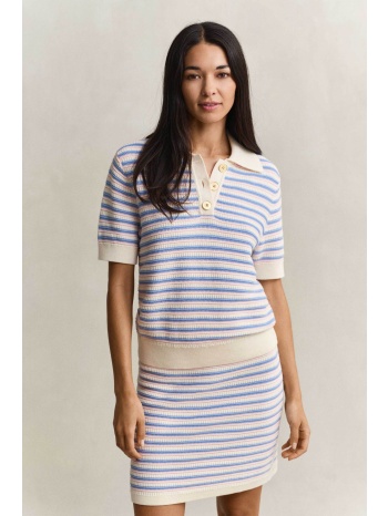 gant γυναικεία πλεκτή μπλούζα πόλο textured με ριγέ σχέδιο σε προσφορά