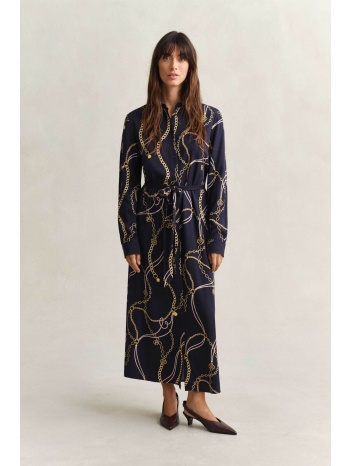 gant γυναικείο midi φόρεμα σεμιζιέ με print regular fit  σε προσφορά