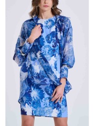 bill cost γυναικείο mini αμάνικο φόρεμα με floral σχέδιο - 10-342491-0 μπλε σκούρο