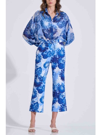 bill cost γυναικείο παντελόνι cropped με floral print 