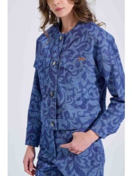 bill cost γυναικείο denim μπουφάν με all-over print - 10-200180-0 denim blue σκούρο