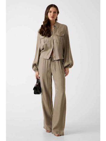 guess γυναικείο ψηλόμεσο παντελόνι flared fit - w6gb07w1781 σε προσφορά