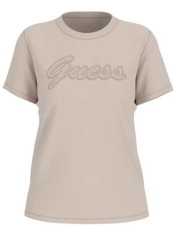 guess γυναικείο t-shirt και ανάγλυφο λογότυπο με στρας σε προσφορά