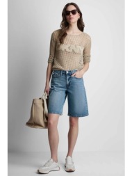 dkny γυναικεία denim βερμούδα relaxed fit - dj5s8053 denim blue