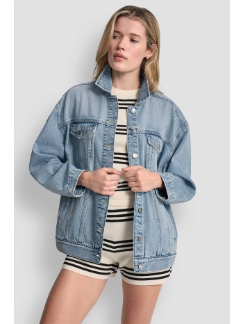 dkny γυναικείο denim jacket oversized - dj5j6201 denim blue
