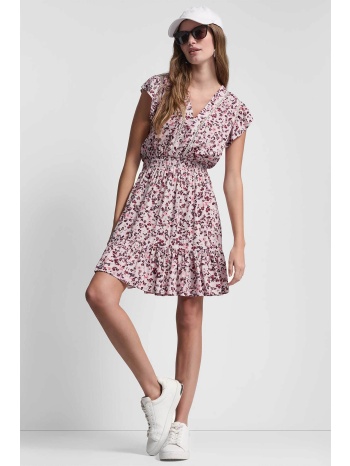 dkny γυναικείο φόρεμα με floral print - dj6d9177 ροζ