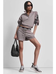 dkny γυναικείο σορτς με λογότυπο - dp6s5298 μπεζ