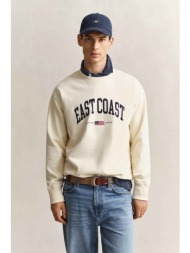 gant ανδρική μπλούζα φούτερ με graphic print relaxed fit - 2067123 κρέμ
