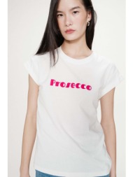 grace & mila γυναικείο t-shirt regular fit με lettering `vico` - vico/ss26 φούξια