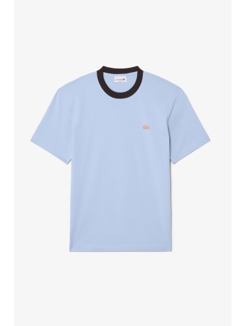 lacoste ανδρικό t-shirt με contrast λαιμόκοψη και λογότυπο σε προσφορά