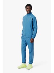 lacoste σετ ανδρική φόρμα αδιάβροχη με contrast ρίγα και λογότυπο regular fit - wh0265 μπλε mirage
