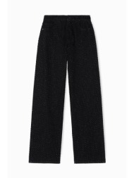 armani exchange γυναικείο τζιν παντελόνι με στρας relaxed fit - xw000100af18855 μαύρο