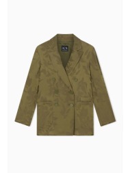 armani exchange γυναικείο σακάκι με all-over print και σταυρωτό κλείσιμο slim fit - xw002010af21551 