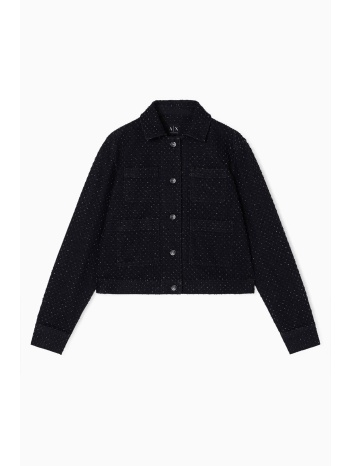 armani exchange γυναικείο denim μπουφάν με στρας  σε προσφορά