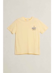 gant ανδρικό t-shirt με print regular fit - 2003404 κίτρινο ανοιχτό