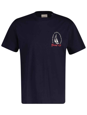 gant ανδρικό t-shirt με print regular fit - 2003404 μπλε σε προσφορά