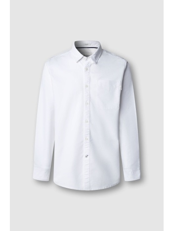 pepe jeans ανδρικό πουκάμισο μονόχρωμο regular fit  σε προσφορά