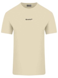 gant ανδρικό t-shirt με λογότυπο regular fit - 2003405 εκρού