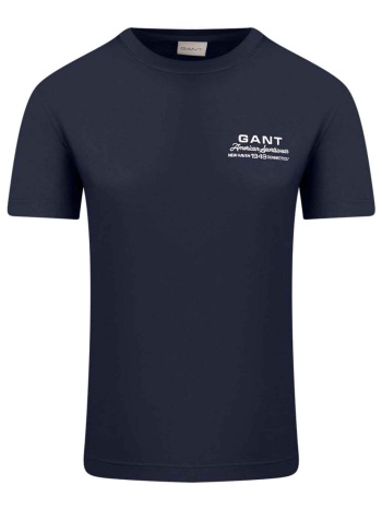 gant ανδρικό t-shirt με λογότυπο regular fit - 2003409 μπλε σε προσφορά