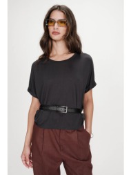 grace & mila γυναικείο t-shirt oversized μονόχρωμο `parma` - parma/ss26 ανθρακί