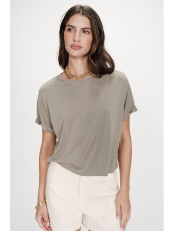 grace & mila γυναικείο t-shirt oversized μονόχρωμο `parma` σε προσφορά