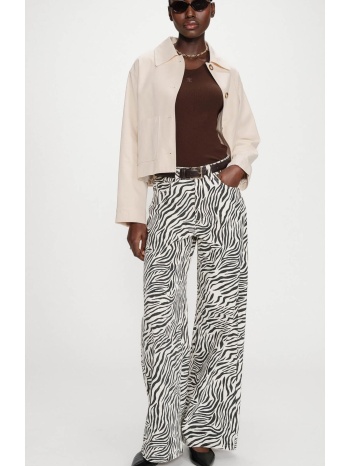 grace & mila γυναικείο τζιν παντελόνι με animal print loose σε προσφορά