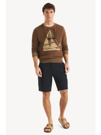 nautica ανδρική βερμούδα cargo classic fit - br6509 μπλε σε προσφορά