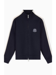 armani exchange ανδρική ζακέτα φούτερ με λογότυπο regular fit - xm002367af13047 σκούρο μπλε