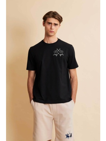 la martina ανδρικό t-shirt με λογότυπο boxy fit `cornell`  σε προσφορά