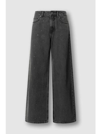pepe jeans γυναικείο τζιν παντελόνι με στρας wide fit σε προσφορά