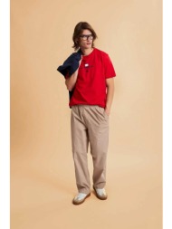 la martina ανδρικό casual παντελόνι poplin straight relaxed fit `camden` - mct001-pp688 μπεζ