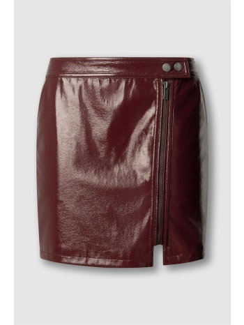 pepe jeans γυναικεία mini φούστα με γυαλιστερή όψη `ruby`  σε προσφορά