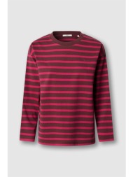 pepe jeans γυναικεία μπλούζα με ριγέ σχέδιο `banilla` - pl5000077 ροζ