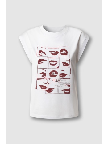 pepe jeans γυναικείο t-shirt με print `buffy` - pl5000079 σε προσφορά