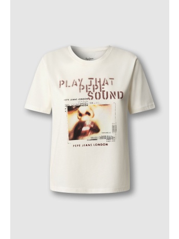 pepe jeans γυναικείο t-shirt με print `brina` - pl5000083 σε προσφορά