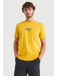 nautica ανδρικό t-shirt με λογότυπο `sirena` - n1v03945 κίτρινο