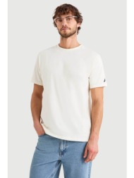 nautica ανδρικό t-shirt με graphic print `medway` - n1v04019 κρέμ