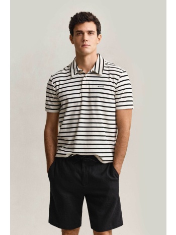 gant ανδρική μπλούζα πόλο terry cloth με ριγέ σχέδιο και σε προσφορά