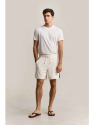 gant ανδρική βερμούδα terry cloth με ελαστική μέση και contrast ρίγα στα πλαϊνά regular fit - 206908