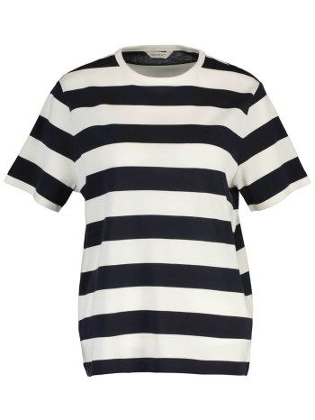gant γυναικείο t-shirt με ριγέ σχέδιο και λογότυπο relaxed σε προσφορά