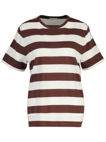 gant γυναικείο t-shirt με ριγέ σχέδιο και λογότυπο relaxed σε προσφορά