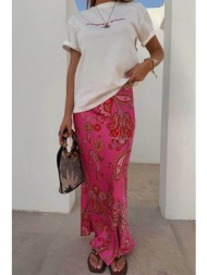 never fully dressed γυναικεία maxi φούστα `pink paisley dorris` - nfdsk786pk08 φούξια
