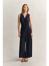 gant γυναικεία ολόσωμη φόρμα αμάνικη με ζώνη regular fit - 4503505 μπλε σκούρο