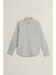 gant ανδρικό πουκάμισο button down με καρό σχέδιο και τσέπη με λογότυπο regular fit - 3260041 κρέμ