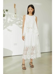 jovonna london γυναικεία μπλούζα με δαντέλα `petraia` - petraia/blouse/ss26 λευκό