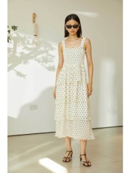jovonna london γυναικείο φόρεμα πουά `sira` - sira/dress/ss26 μπεζ